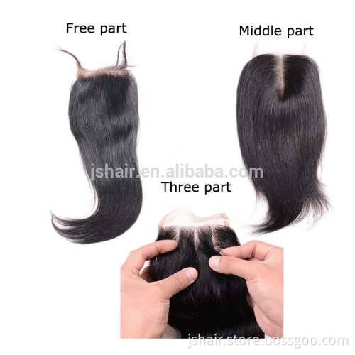 4X4 Straight Free Parting Brazilian Virgin Hair Lace Top Closure 100% Human Hair Closure Brazilian Lace Closures in stock